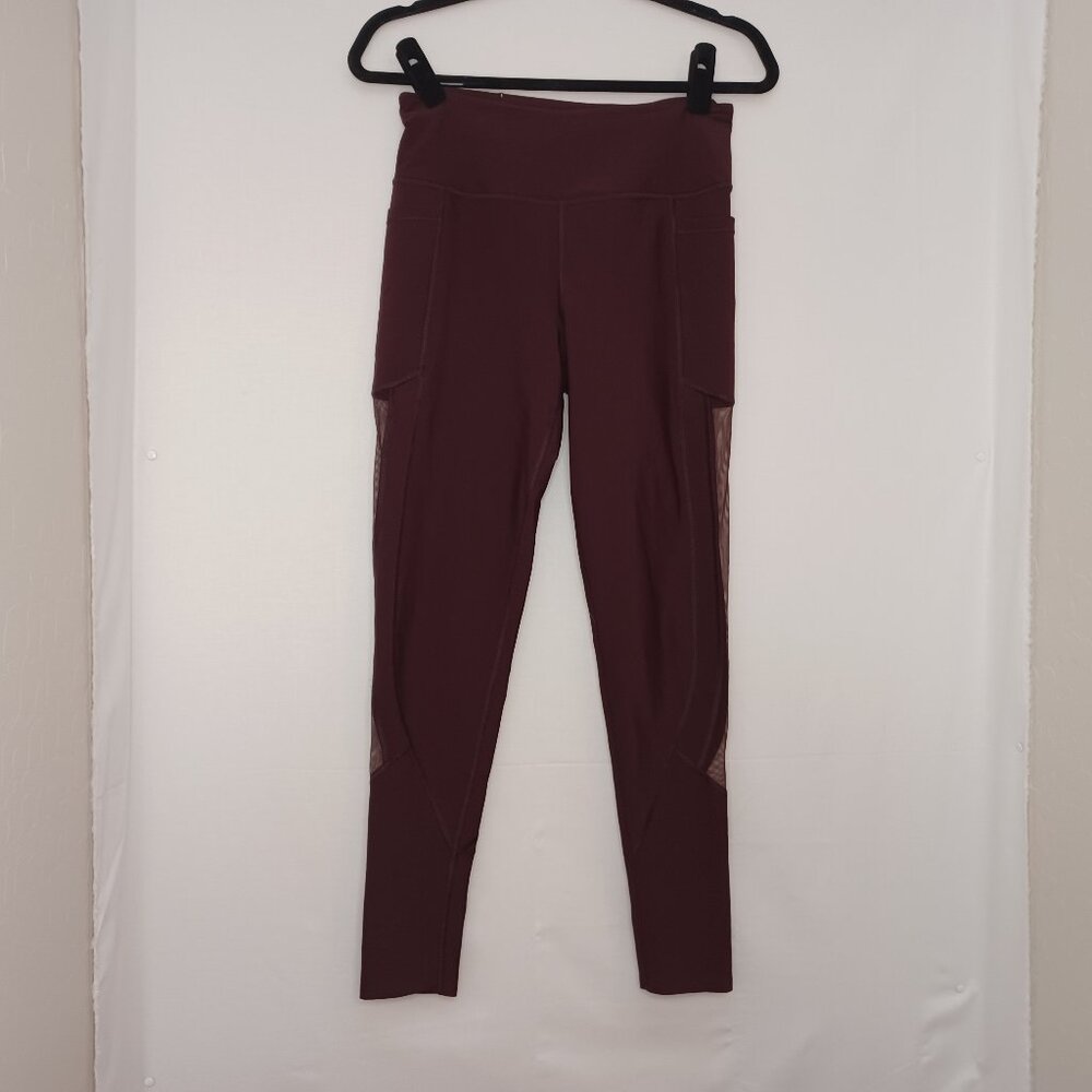 Victoria's Secret Victoria Sport Maroon‎ Legging with Sheer Sides Size Medium